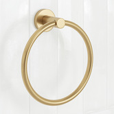 Temple &amp; Webster Clovelly Brushed Gold Towel Ring