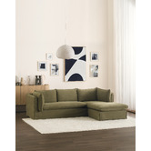 Temple &amp; Webster Jude 4 Seater Slipcover Sofa with Reversible Chaise