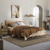Temple &amp; Webster Sadie Wavy Pine Wood Bed