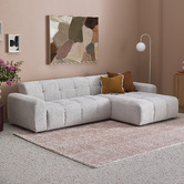 Temple &amp; Webster Quinn 4 Seater Upholstered Sofa with Reversible Chaise