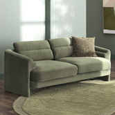 Temple &amp; Webster Giselle 3 Seater Velvet Sofa