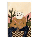 Temple &amp; Webster Wildflower Rider Framed Canvas Wall Art