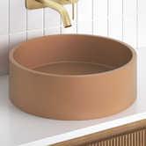 Temple &amp; Webster Clover 382mm Round Concrete Above Counter Basin
