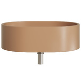 Temple &amp; Webster Clover 400mm Oval Concrete Above Counter Basin
