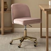 Temple &amp; Webster Juliet Velvet Home Office Chair