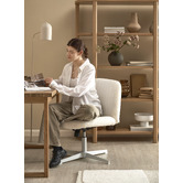 Temple &amp; Webster Camila Boucle Cross Legged Office Chair
