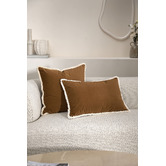 Temple &amp; Webster Orlena Fringed Velvet Cushion