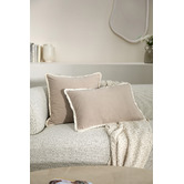 Temple &amp; Webster Orlena Fringed Velvet Cushion