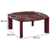 Temple &amp; Webster Marilyn Merlot Marble Coffee Table