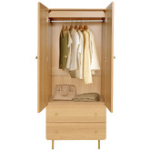 Temple &amp; Webster Maxine 2 Drawer 2 Door Wardrobe