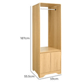 Temple &amp; Webster Raphael 2 Door Open Wardrobe