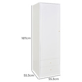 Temple &amp; Webster Gina 1 Door 2 Drawer Wardrobe