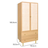 Temple &amp; Webster Maxine 2 Drawer 2 Door Wardrobe