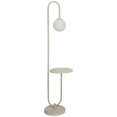 Temple &amp; Webster Fay Travertine Floor Lamp With Table