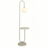 Temple &amp; Webster Fay Travertine Floor Lamp With Table