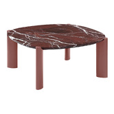 Temple &amp; Webster Marilyn Merlot Marble Coffee &amp; Side Table Set