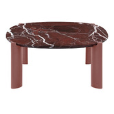 Temple &amp; Webster Marilyn Merlot Marble Coffee &amp; Side Table Set