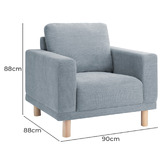 Temple &amp; Webster High-Performance Warwick Fabric Orson Armchair