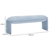 Temple &amp; Webster Leo Boucle Ottoman Bench
