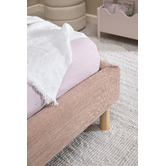 Temple &amp; Webster Pink Archie Upholstered Single Bed