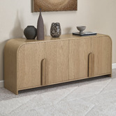 Temple &amp; Webster 170cm Florence Premium 4 Door Oak Wood Sideboard