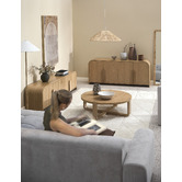 Temple &amp; Webster 170cm Florence Premium 4 Door Oak Wood Sideboard