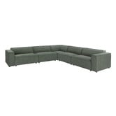 Temple &amp; Webster Russo 6 Seater Corner Sofa Set