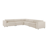 Temple &amp; Webster Russo 6 Seater Corner Sofa Set