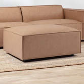 Temple &amp; Webster Russo Faux Leather Ottoman