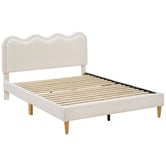 Temple &amp; Webster Alina Wavy Upholstered Bed