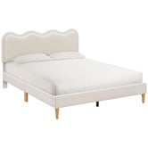 Temple &amp; Webster Alina Wavy Upholstered Bed