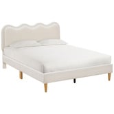 Temple &amp; Webster Alina Wavy Upholstered Bed