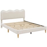 Temple &amp; Webster Alina Wavy Upholstered Bed