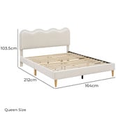 Temple &amp; Webster Alina Wavy Upholstered Bed