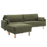 Temple &amp; Webster Oslo 4 Seater Upholstered Sofa &amp; Ottoman Set