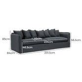 Temple &amp; Webster Montauk 4 Seater Upholstered Slipcover Sofa
