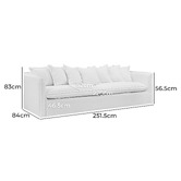Temple &amp; Webster Montauk 4 Seater Upholstered Slipcover Sofa