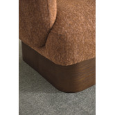 Temple &amp; Webster Caramel Benji Swivel Armchair
