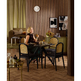 Temple &amp; Webster 100cm Anders Round Glass-Top Dining Table