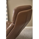 Temple &amp; Webster 2 Piece Brunel Leather Accent Chair &amp; Footstool Set