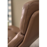 Temple &amp; Webster 2 Piece Brunel Leather Accent Chair &amp; Footstool Set