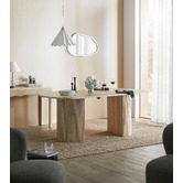 Temple &amp; Webster Natural Anika Oval Mango Wood Dining Table