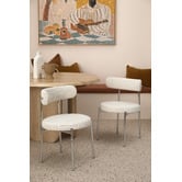 Temple &amp; Webster Conrad Upholstered &amp; Chrome Dining Chairs
