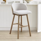 Temple &amp; Webster 65cm Colby Upholstered Bentwood Bar Stool