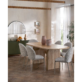 Temple &amp; Webster Jenna Boucle Dining Chairs