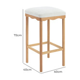 Temple &amp; Webster 72cm Hedda Scalloped Bar Stool