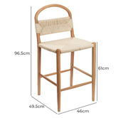 Temple &amp; Webster 61cm Marcus Beech Wood Barstool