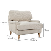Temple &amp; Webster Natural Dorset Armchair