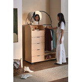 Temple &amp; Webster Joane Arched Entryway Wardrobe with Mirror