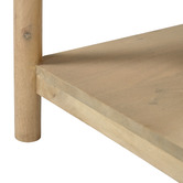 Temple &amp; Webster Maya Marble &amp; Mango Wood Bedside Table